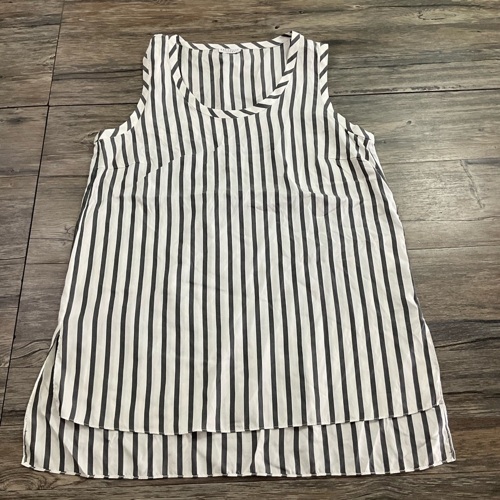 Brunello Cucinelli 100% Silk Sleeveless Top Womens Sz M